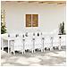 Set da Pranzo da Giardino  13 Pezzi con Cuscini Bianco Rattan Polimerico, Tavolo da Giardino  Bianco 200x100x73 cm Rattan Polimerico, Tavolo da Giardino  Bianco 150x100x73 cm Rattan Polimerico, Sedie da Giardino  con Cuscini 4 pz Bianco Rattan Polimerico - Foto miniatura 3