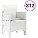 Set da Pranzo da Giardino  13 Pezzi con Cuscini Bianco Rattan Polimerico, Tavolo da Giardino  Bianco 200x100x73 cm Rattan Polimerico, Tavolo da Giardino  Bianco 150x100x73 cm Rattan Polimerico, Sedie da Giardino  con Cuscini 4 pz Bianco Rattan Polimerico - Foto miniatura 5
