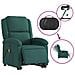 Poltrona Alzapersona Massaggiante Elettrica Verde Scuro Tessuto - Foto miniatura 6