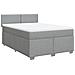 Giroletto a Molle con Materasso Grigio Chiaro 140x200cm Tessuto - Foto miniatura 1