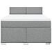 Giroletto a Molle con Materasso Grigio Chiaro 140x200cm Tessuto - Foto miniatura 4