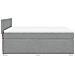Giroletto a Molle con Materasso Grigio Chiaro 140x200cm Tessuto - Foto miniatura 5