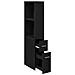 Armadio da Bagno Stretto Rovere nero 22 x 41 x 135 cm - Foto miniatura 5