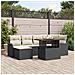 Set Divano da Giardino con archiviazione 7 pcs Nero Poly Rattan - Foto miniatura 2