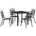 Set da Pranzo per Giardino 5 pcs Grigio scuro Acciaio - Foto miniatura 1