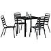 Set da Pranzo per Giardino 5 pcs Grigio scuro Acciaio - Foto miniatura 3