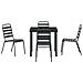 Set da Pranzo per Giardino 5 pcs Grigio scuro Acciaio - Foto miniatura 7