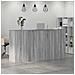 Banco Reception Grigio Sonoma 200x50x103,5 cm Legno Multistrato - Foto miniatura 4