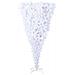 Albero di Natale artificiale Bianco 210 cm PVC e Acciaio - Foto miniatura 5