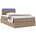Letto con contenitore e LED Cappuccino 120 x 200 cm - Foto miniatura 3