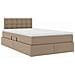 Letto con contenitore e LED Cappuccino 120 x 200 cm - Foto miniatura 5