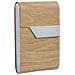 Portasigarette A Ribalta In Pelle Pu Con Grana Del Legno - Contiene 7 Sigarette King Size Brown - Foto miniatura 1