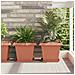 Vaso quadrato per fiori 24 pcs Rosso Mattone 33 x 33 x 26 cm - Foto miniatura 2