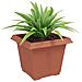 Vaso quadrato per fiori 24 pcs Rosso Mattone 33 x 33 x 26 cm - Foto miniatura 3