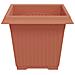 Vaso quadrato per fiori 24 pcs Rosso Mattone 33 x 33 x 26 cm - Foto miniatura 6