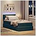 Letto con contenitore e LED Verde Scuro 90 x 200 cm Velluto - Foto miniatura 5
