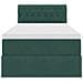 Letto con contenitore e LED Verde Scuro 90 x 200 cm Velluto - Foto miniatura 8