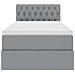 Letto con contenitore e LED Grigio chiaro 90 x 200 cm Tessuto - Foto miniatura 8