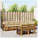 Set divani 8 pcs Naturale e Beige Legno di Acacia Massello - Foto miniatura 2