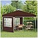 Tenda per feste a pop-up 288 x 288 x 245 cm Marrone - Foto miniatura 3
