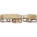 Set di divani da esterno con cuscino 6 pcs Naturale e Beige - Foto miniatura 1