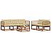 Set di divani da esterno con cuscino 6 pcs Naturale e Beige - Foto miniatura 3
