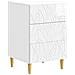 Comodino Bianco Lucido 43 x 39,5 x 66,5 cm Legno ingegnerizzato - Foto miniatura 1