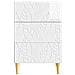 Comodino Bianco Lucido 43 x 39,5 x 66,5 cm Legno ingegnerizzato - Foto miniatura 3