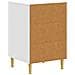 Comodino Bianco Lucido 43 x 39,5 x 66,5 cm Legno ingegnerizzato - Foto miniatura 5