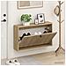 Mobiletto per Scarpe da Muro EDE 71 x 17 x 43 cm Rovere Sonoma - Foto miniatura 2