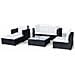 Set 17 Pz Divano Da Giardino In Polirattan Nero - Foto miniatura 2