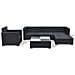 Set 17 Pz Divano Da Giardino In Polirattan Nero - Foto miniatura 9