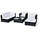 Set 17 Pz Divano Da Giardino In Polirattan Nero - Foto miniatura 10