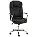 Sedia Ufficio Xanthos XXL in Similpelle - Poltrona Ergonomica Carico Max 210 kg - Sedia Studio Imbottita E Regolabile - Poltrona Pc Rinforzata Nero - Foto miniatura 1