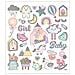 Stickers, Foglio 15x16,5 Cm, 30 Pz, Baby Girl, 1fgl. - Foto miniatura 1