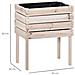 Letto Per Orto Rialzato Con 4 Vasi Portapiante Da 50x30x60cm, Fioriera Da Esterno In Legno Colore Naturale - Foto miniatura 3