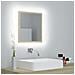 Specchio da Bagno LED Rovere Sonoma 40x8,5x37 cm in Acrilico - Foto miniatura 1