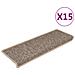 Tappeti Adesivi Scale Aspetto Sisal 15 pz 65x21x4cm Beige Scuro - Foto miniatura 1