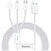 Cavo 3 In 1 Da Usb A Lightning, Usb-c E Micro-usb 3.5a 1m E 50 Bianco - Foto miniatura 5