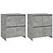 Credenze 2 Pz Grigio Cemento 70x41x75 Cm In Truciolato - Foto miniatura 2