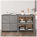Credenze 2 Pz Grigio Cemento 70x41x75 Cm In Truciolato - Foto miniatura 1