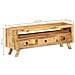 Mobile Porta Tv 110x30x40 Cm In Legno Massello Di Mango - Foto miniatura 6