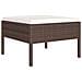 Set Divani Da Giardino 5 Pz Con Cuscini In Polyrattan Marrone - Foto miniatura 4