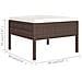 Set Divani Da Giardino 5 Pz Con Cuscini In Polyrattan Marrone - Foto miniatura 6