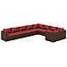 Set Divani Da Giardino 9 Pz Con Cuscini In Polyrattan Marrone - Foto miniatura 1
