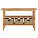Vanità Da Bagno E 3 Cestini Legno Massello Di Teak 132x45x75 Cm - Foto miniatura 2