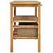 Vanità Da Bagno E 3 Cestini Legno Massello Di Teak 132x45x75 Cm - Foto miniatura 3