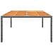 Tavolo Giardino 200x150x75 Cm Massello Acacia Polyrattan Grigio - Foto miniatura 4