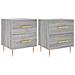 Comodini 2 Pz Grigio Sonoma 40x35x47,5 Cm In Legno Multistrato - Foto miniatura 2