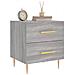 Comodini 2 Pz Grigio Sonoma 40x35x47,5 Cm In Legno Multistrato - Foto miniatura 3